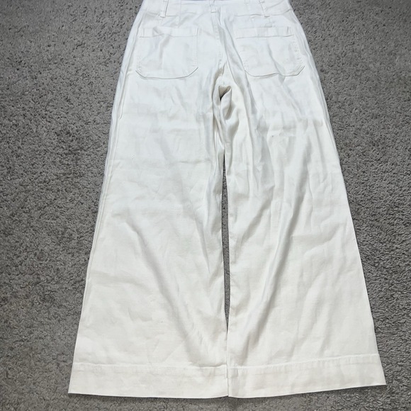 Maeve Anthropologie Jeans Womens 28 White The Colette Wide Leg Crop High Rise - Picture 4 of 8